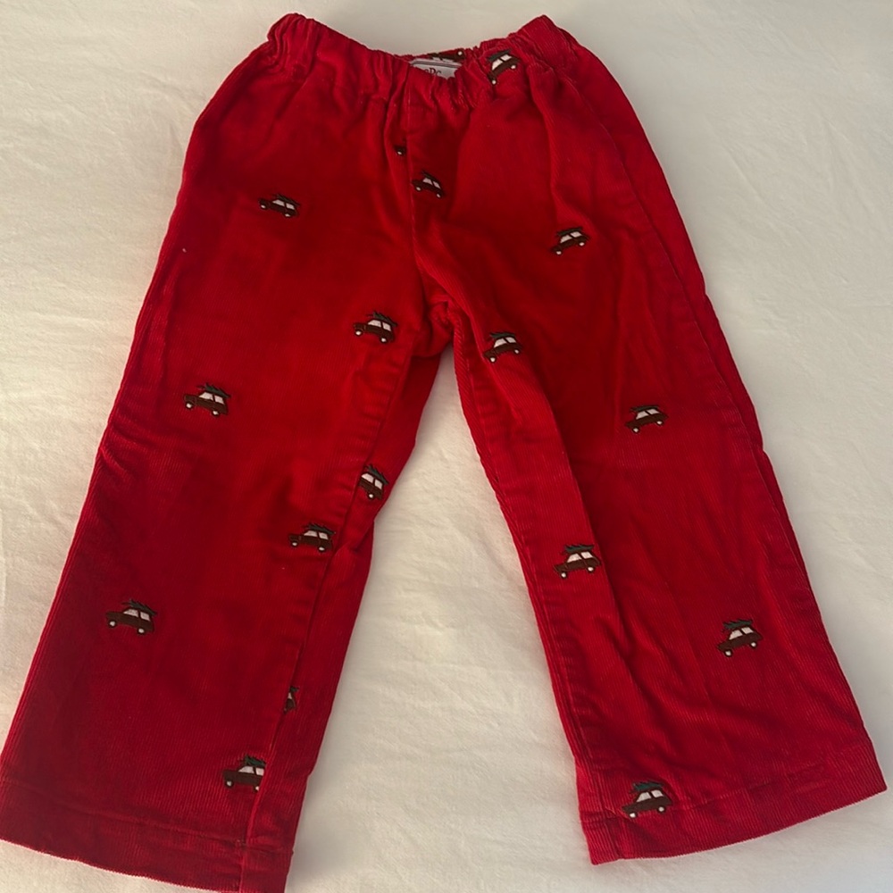 Boys Christmas woody embroidered pants size 2t